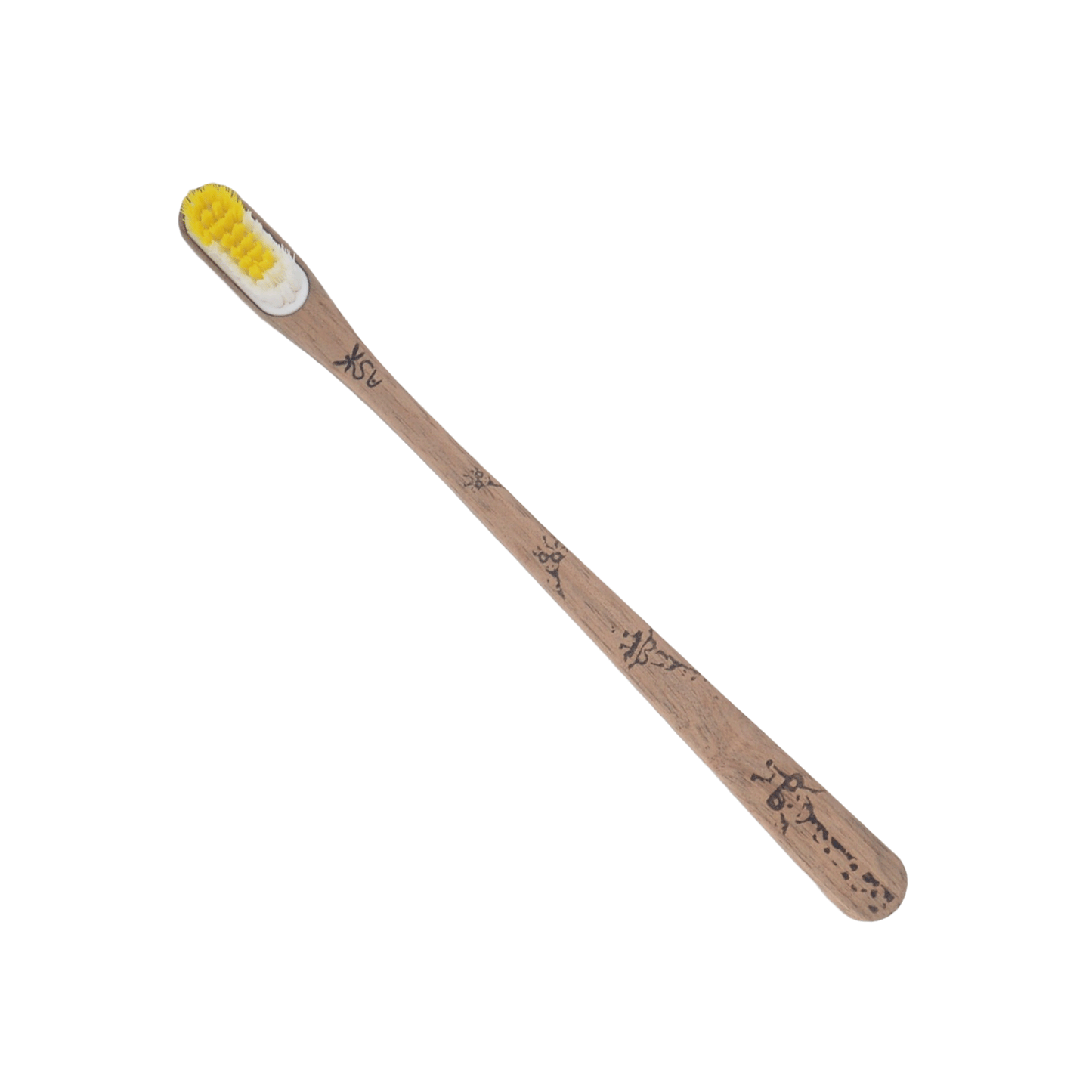 Brosse à dents artisanale en bois à tête rechargeable - Girafe